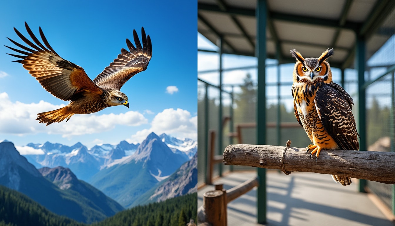 découvrez les différences essentielles entre les rapaces sauvages et les oiseaux détenus, et apprenez pourquoi il est important de ne pas confondre leurs statuts légaux et de protection.